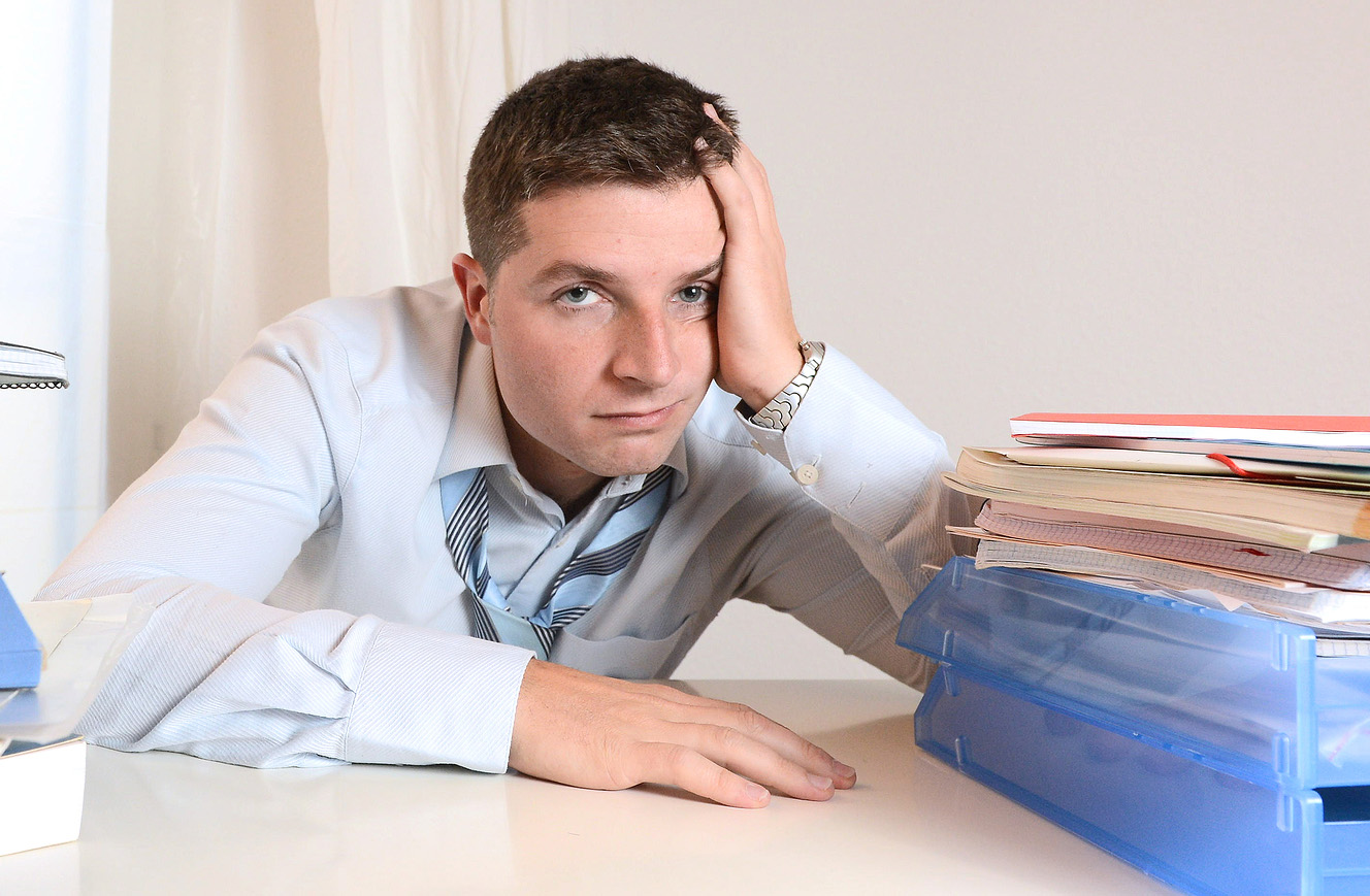 Overwhelmed Student  Or Businessman