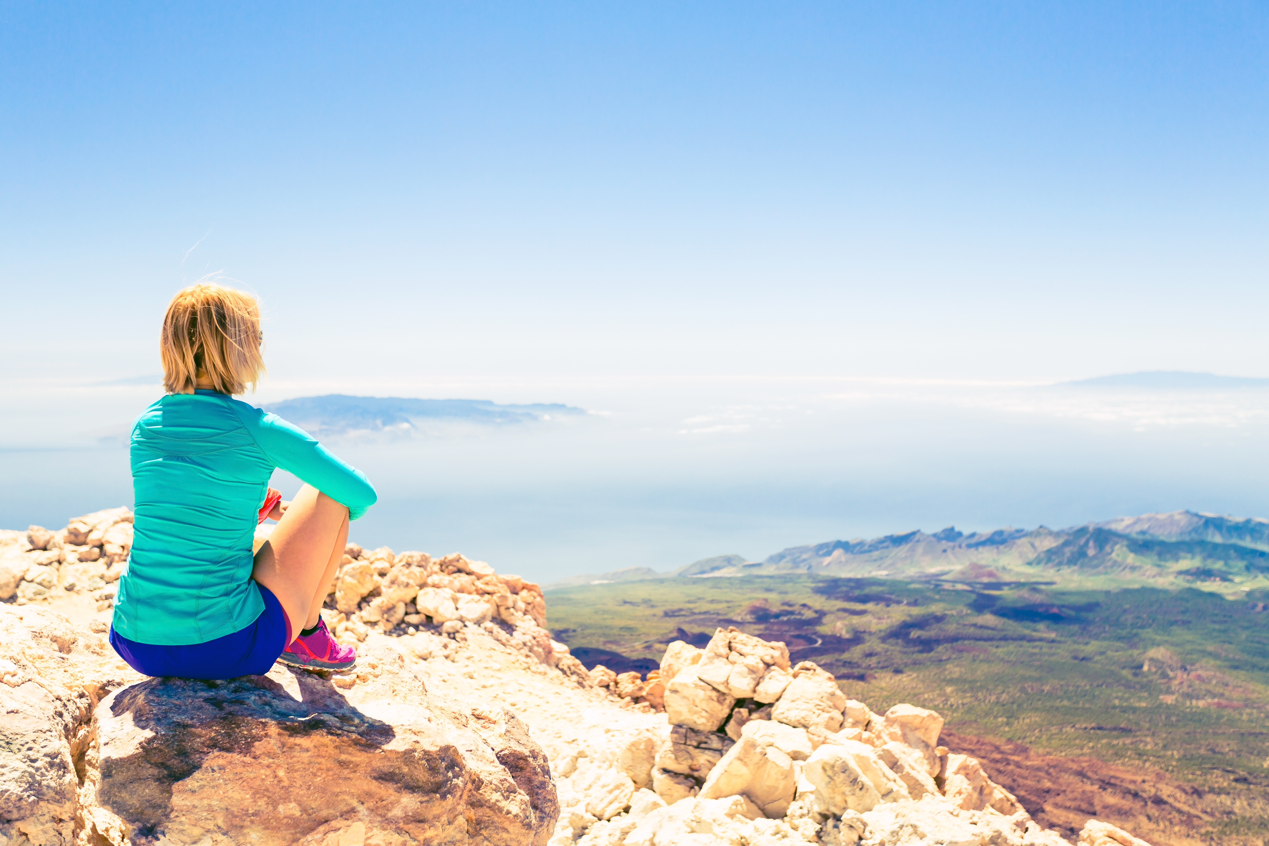 Woman Meditation Beautiful Inspirational Landscape