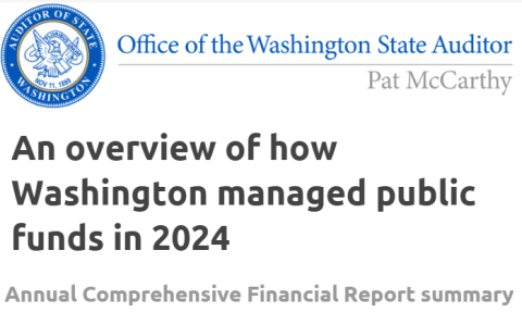 "An overview of how Washington managed public funds in 2024. Annual Comprehensive Financial Report Summary."